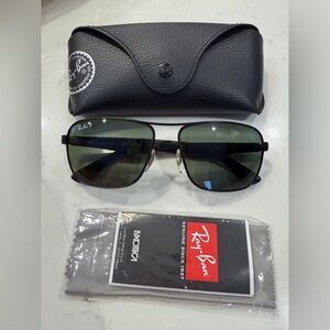Ray Ban Black POLARIZED Black Lens Sunglass RB3516